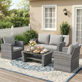 Wisteria Lane Patio Furniture Set, Wicker Outside Outdoor Furniture by WisteriaLane