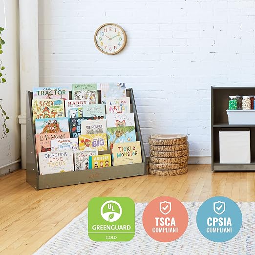 ECR4Kids Single-Sided Wooden Book Storage and Display, Montessori Furniture - Image 6