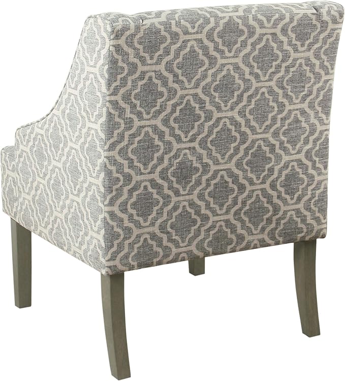Homepop Home Decor | Upholstered Classic Swoop Arm Accent Chair | Accent Chairs - Image 6