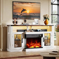WLIVE 3-Sided Glass Electric Fireplace TV Stand by WLIVE