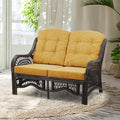 Malibu Lounge Loveseat Sofa Natural Rattan Wicker Handmade Design by Wickerix