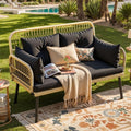 DWVO Outdoor Loveseat, Patio Wicker Furniture Set by DWVO