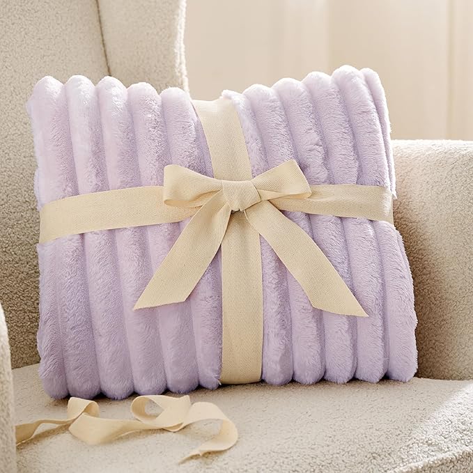Bedsure GentleSoft Lavender Fog California King Size Blanket - Image 8