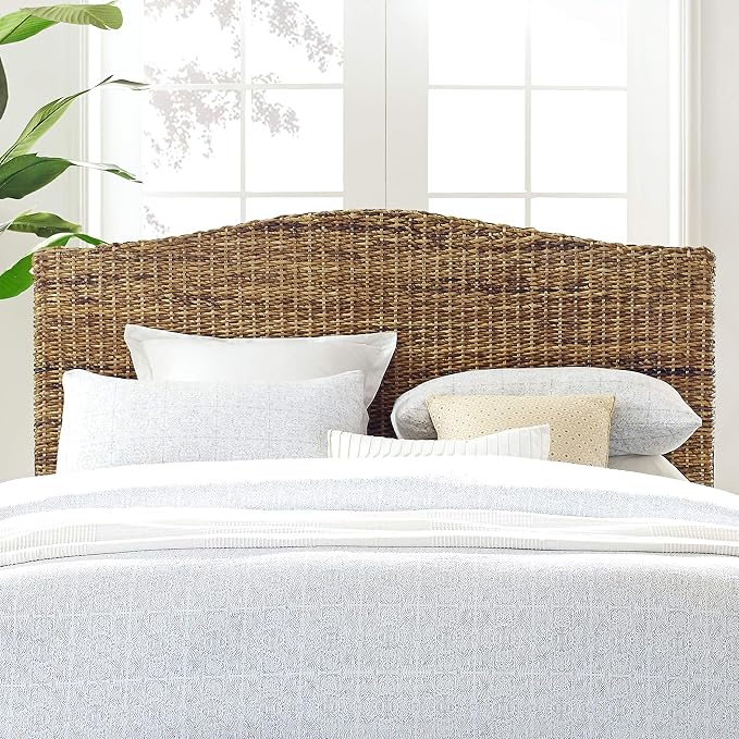Crosley Furniture Serena Bed, Handwoven Natural Fiber Rattan Headboard and - Image 9