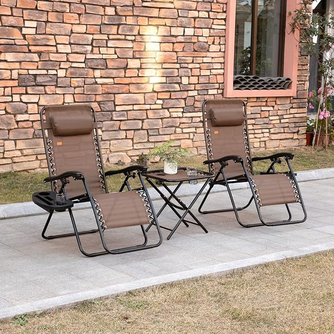 Outsunny Zero Gravity Chair Set - Image 2
