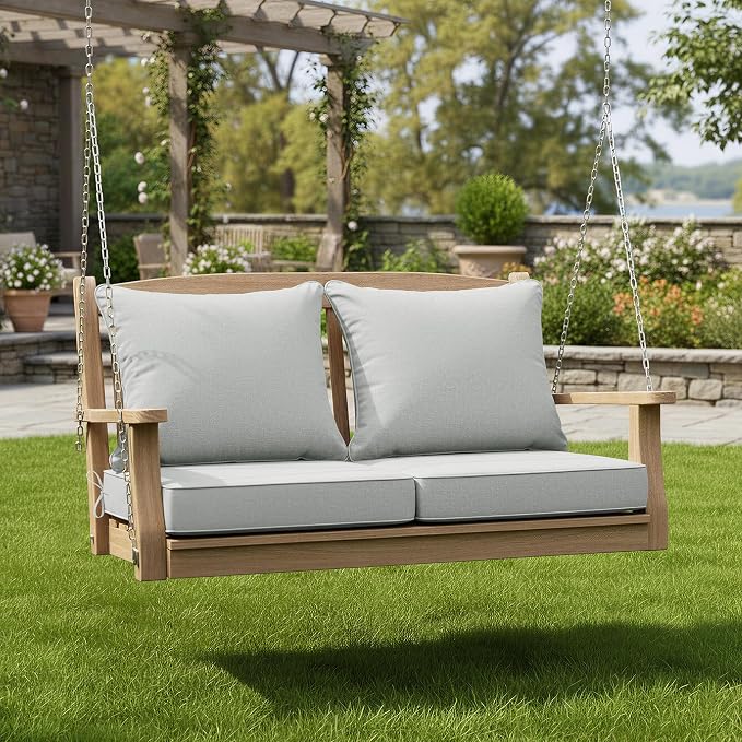 Summsun Patio Cushions for Outdoor Furniture, Faux Linen Water Resistant - Image 2