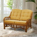 Malibu Lounge Loveseat Sofa Natural Rattan Wicker Handmade Design by Wickerix