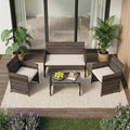 Garvee 4-Piece Patio Furniture Set, PE Rattan Outdoor Conversation Set by Garvee