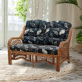Malibu Lounge Loveseat Sofa Natural Rattan Wicker Handmade Design, Colonial by Wickerix