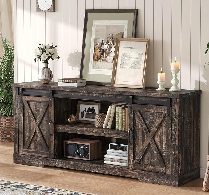 AMERLIFE 66" Farmhouse TV Stand - Image 5