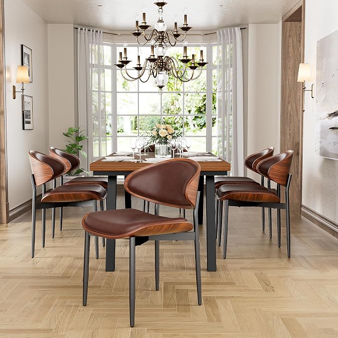 YaFiti Dining Chairs Set of 2, Dining Room and Kitchen Chairs, Mid Century - Image 9