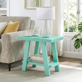 Roundhill Furniture Athens Contemporary Wood Shelf Side Table in Teal by RoundhillFurniture