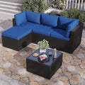 Aoxun Outdoor Patio Furniture Set, 5-Pieces All-Weather Rattan Sectional Sofa by Aoxun