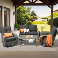 ovios 5-Piece Patio Furniture Set, Outdoor Wicker Sofa by OVIOS