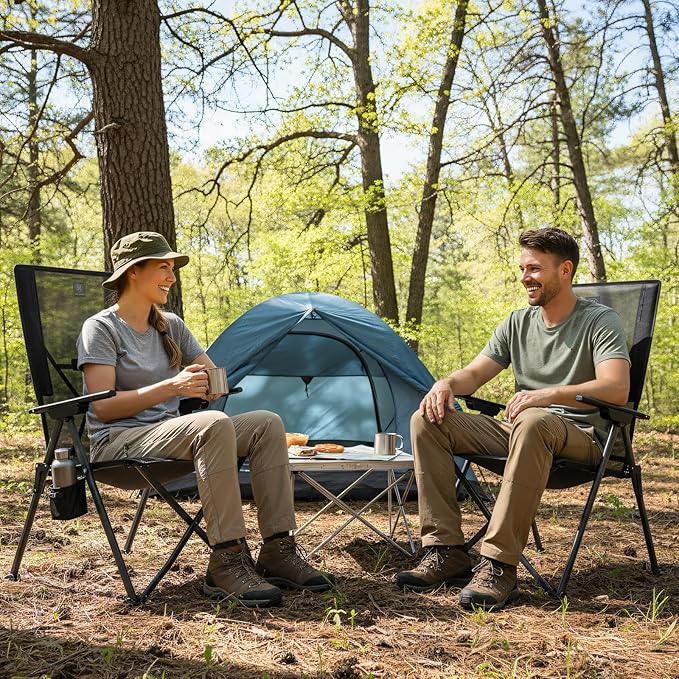 EVER ADVANCED Teslin Reclining Camping Chairs - Image 6