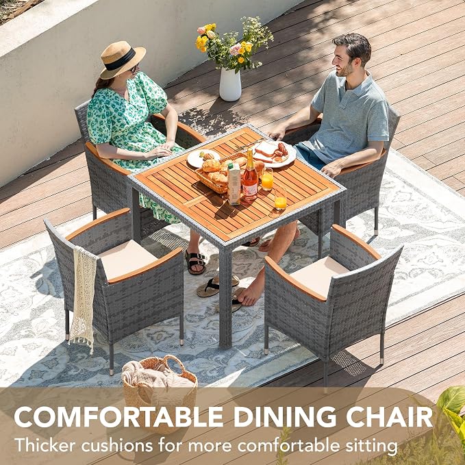 Devoko 5 PCS Furniture, Patio Conversation Set - Image 5