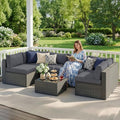 Wisteria Lane 7 Pieces Outdoor Patio Furniture Set, Wicker Outdoor Patio by WisteriaLane