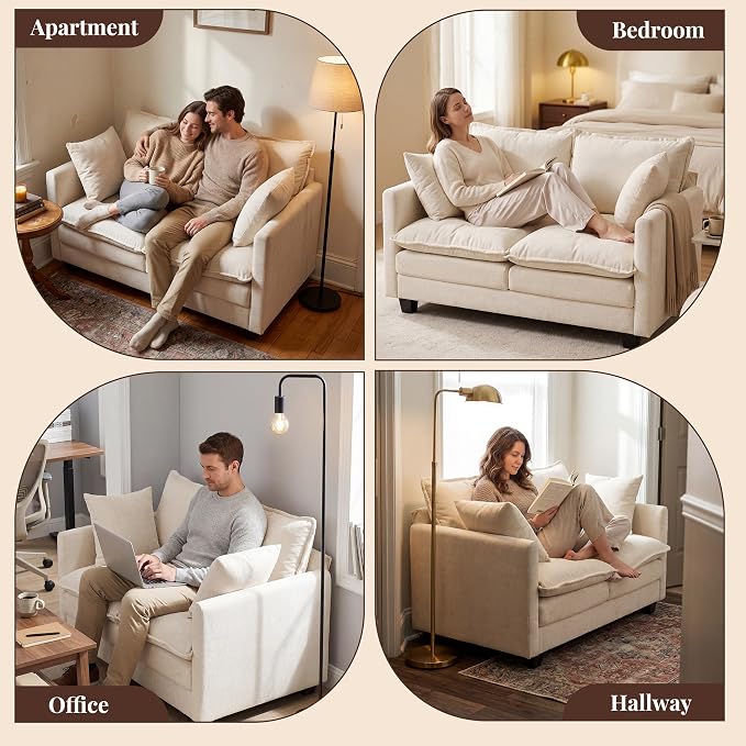 Loveseat Sofa with Cloud 3-Layer Cushion & 27" Deep Seat, Modern Small Couch - Image 8