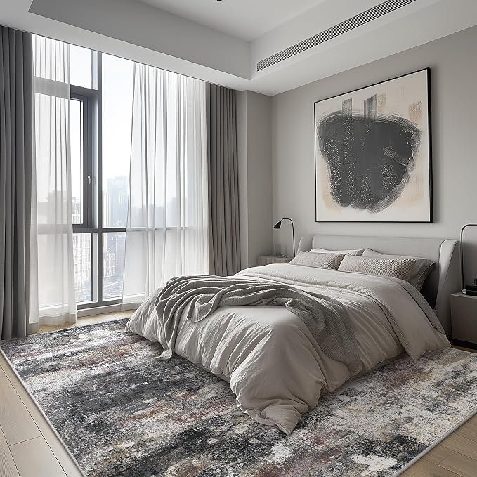 Area Rugs 9x12 for Living Room Bedroom, Large Modern Abstract Machine Washable - Image 5