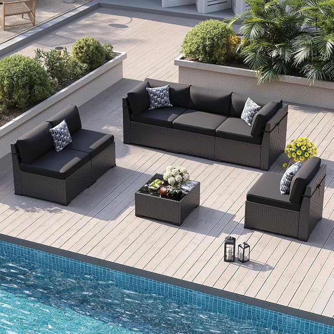 Patio Furniture Sets, 7-Piece Outdoor Patio Furniture - Image 2