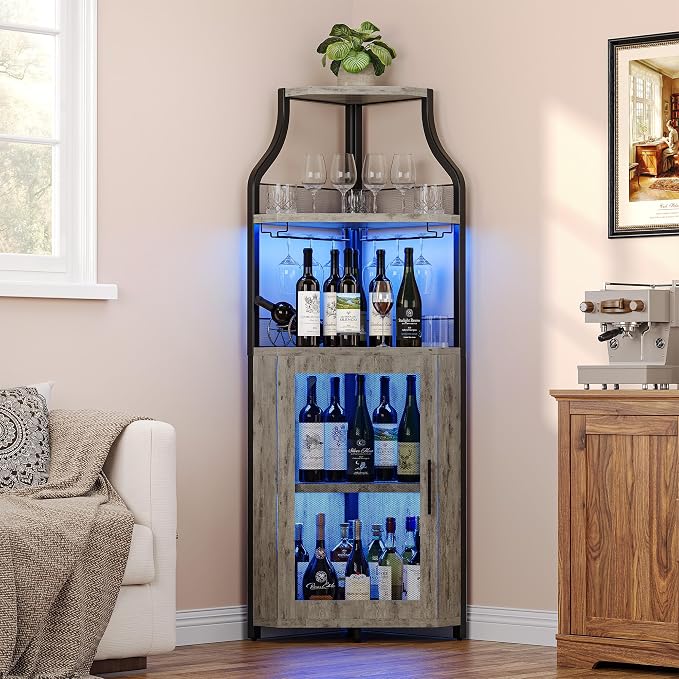 GarveeHome Corner Bar Wine Cabinet by GarveeHome