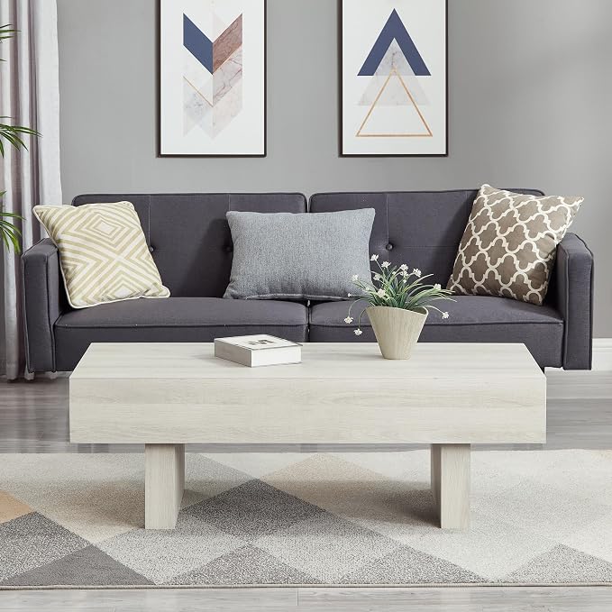 Roundhill Furniture Athens 3-Piece Set Modern Accent Coffee Table - Image 2