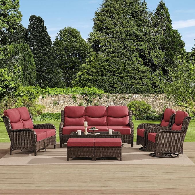 HILLGA Luxury High Back Patio Furniture Set by HILLGA