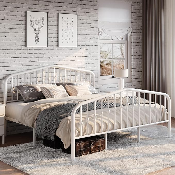 SHA CERLIN King Size Metal Platform Bed Frame by SHACERLIN