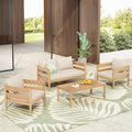 Christopher Knight Home Kory 4-Piece Acacia Wood Patio Furniture Set, Outdoor by ChristopherKnightHome