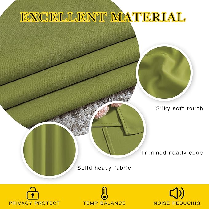 NICETOWN Room Darkening Draperies Curtains Panels - Image 4