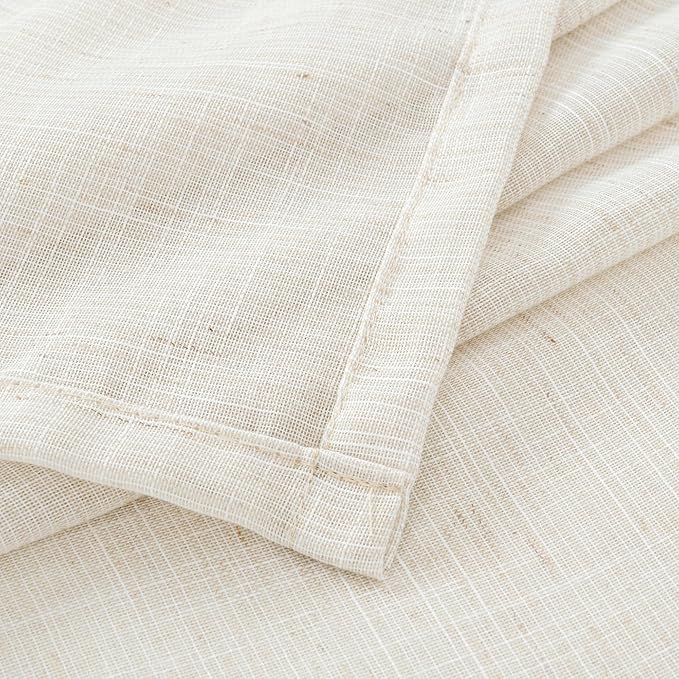BGment 48 Inch Length Natural Linen Curtains - Image 8