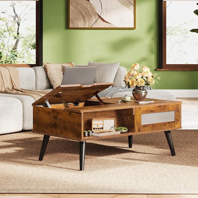 WLIVE Coffee Table, Lift Top Coffee Table - Image 7