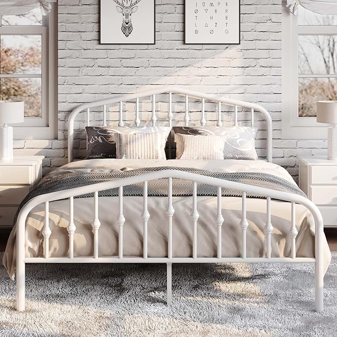 SHA CERLIN Queen Size Metal Platform Bed Frame - Image 4