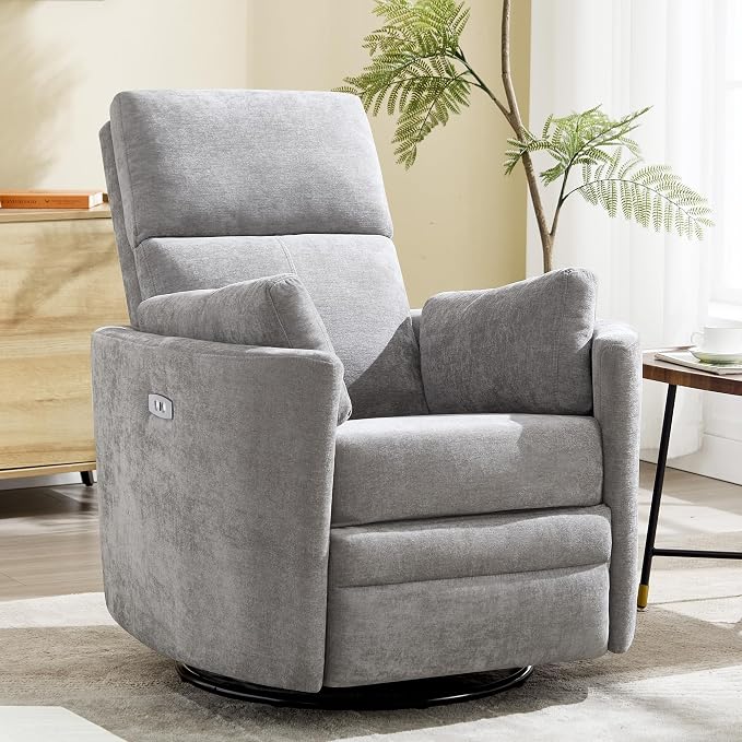 Power Recliner, Nursery Swivel Glider Rocking Chair - Image 4