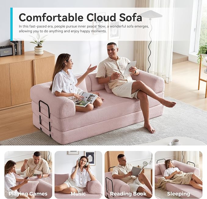 Compression Sofa, Cloud Sectional Sofa, Sofa Bed, Boneless Modular Sectional - Image 8