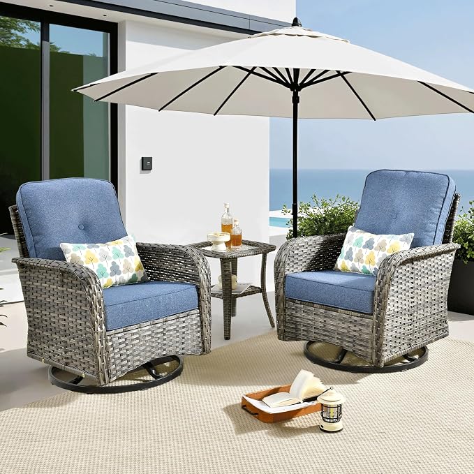 ovios 3-Piece Patio Furniture Set, Outdoor Wicker Sofa - Image 9