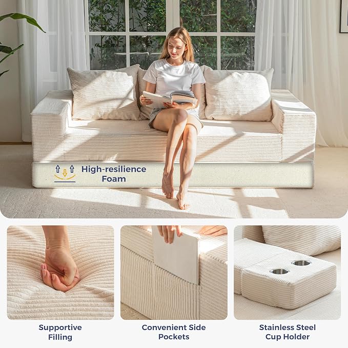 MAXYOYO Convertible Sofa Bed, Folding Sleeper Chair - Image 8