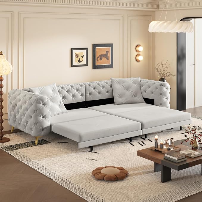 97.7" Convertible Queen Sleeper Sofa by Unknown
