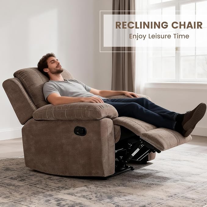 Betsy Furniture Modern Fabric Recliner Sofa Set, Loveseat w/Console, Recliner - Image 3