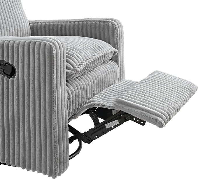Oxford Baby Uptown Upholstered Glider Recliner Rocking Chair 360° Swivel - Image 8