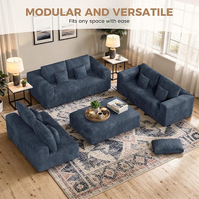 Luxanimarion 136'' Large Sectional Cloud Couches - Image 3