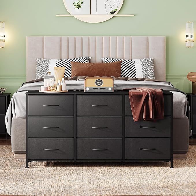 WLIVE 47''W Dresser for Bedroom, 55 inch TV, Wide Chest of Drawers - Image 2
