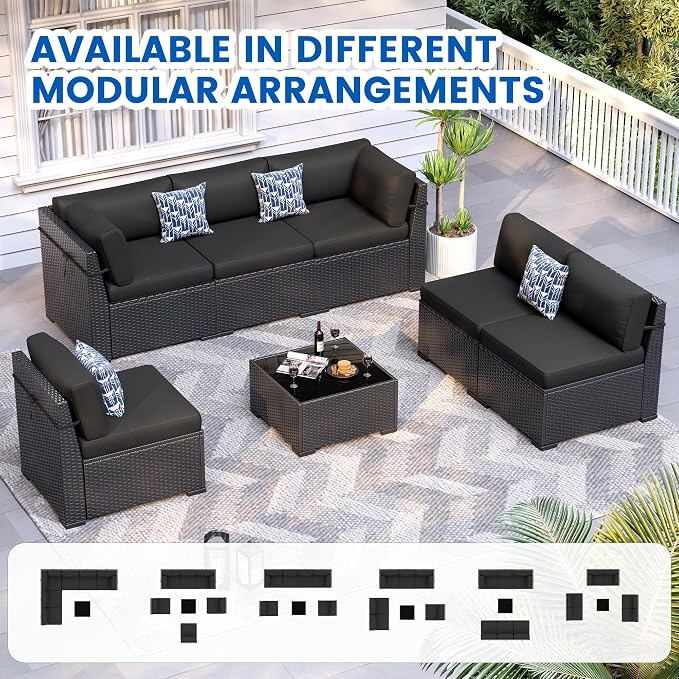 Patio Furniture Sets, 7-Piece Outdoor Patio Furniture - Image 7