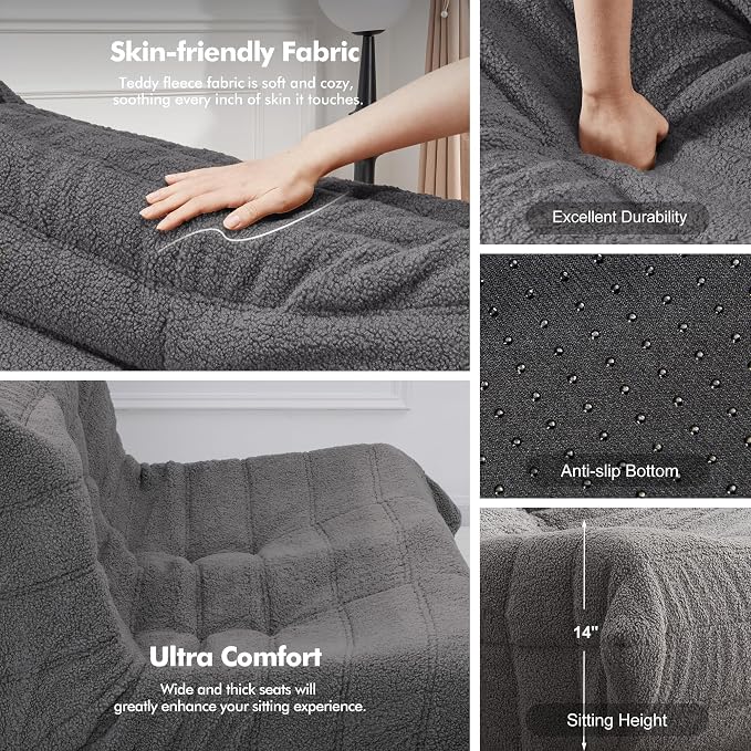 Bean Bag Loveseat Chair Big Sofa Beanbag Chair - Image 6