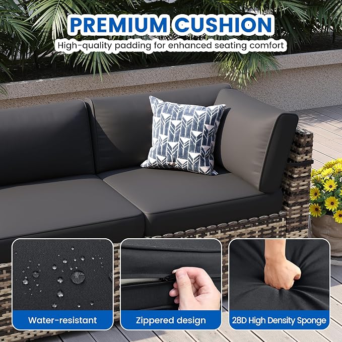 Patio Furniture Sets, 7-Piece Outdoor Patio Furniture - Image 5