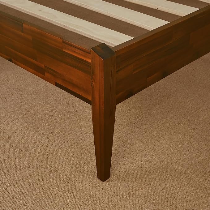 Bme Dinkee 15" Solid Wood Platform Bed Frame Without Headboard - Image 7