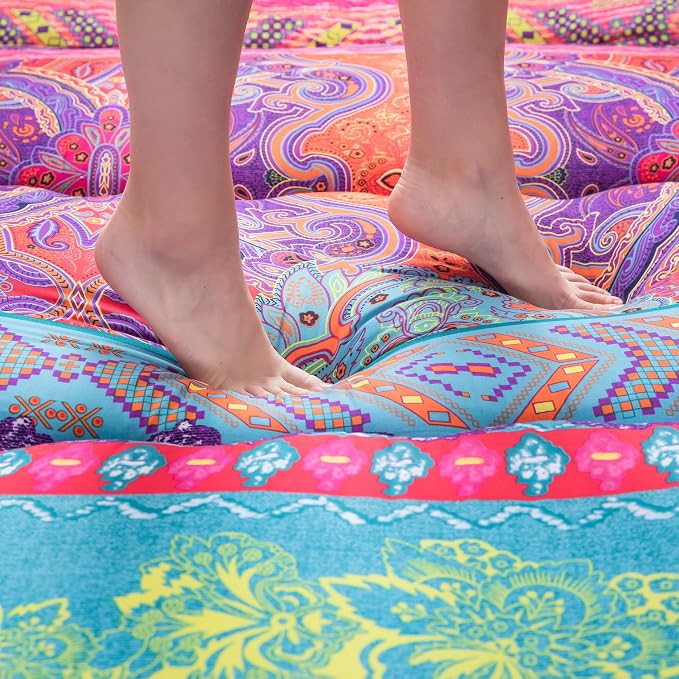 MAXYOYO Bohemian Retro Floor Mattress Vintage Floral Japanese Futon Mattress - Image 4