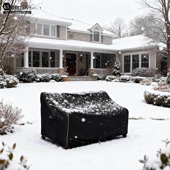 Patio 3-Seater Sofa Cover, Outdoor Couch Cover Fits up to 79W x 38D x 35H Inches - Image 6