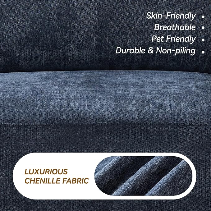 143.8" Modular Sectional Sofa Modern Chenille U Shaped Couch - Image 8