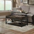 Industrial Lift Top Coffee Table 41 in, Wood Living Room Table by Noeko
